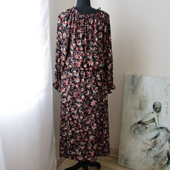 Talbots Peasant Floral Bohemian Midi dress size M - Picture 5 of 8